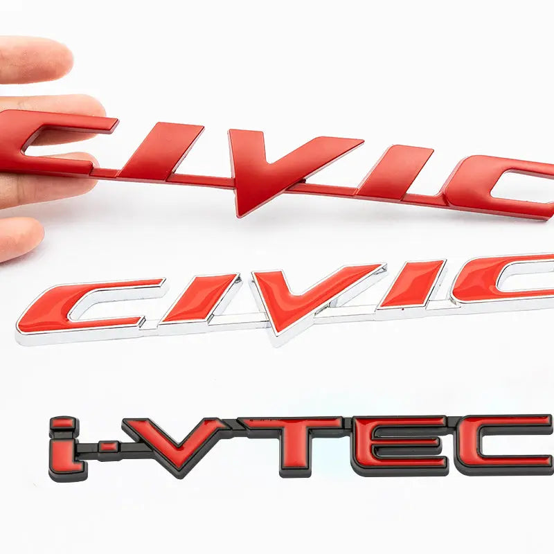 3D Metal VTEC i-VTEC CIVIC Sticker Emblem Badge Decals for Honda City Civic Accord - larahd