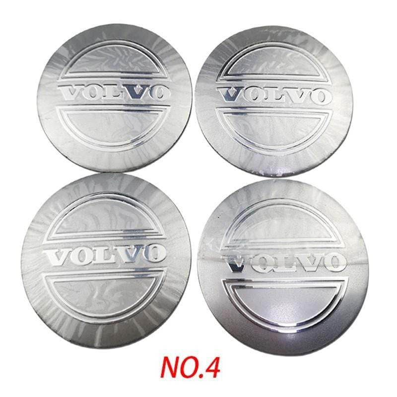 4PCS 56mm Volvo Logo Car Wheel Center Hub Cap Sticker Auto Tire Emblem Badge Decal