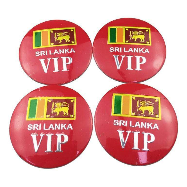 4PCS 56mm Sri Lanka Flag VIP Logo Car Wheel Center Hub Cap Sticker Emblem Badge Decal for SAAB SEAT Peugeot Doage KIA MG-Realmancar