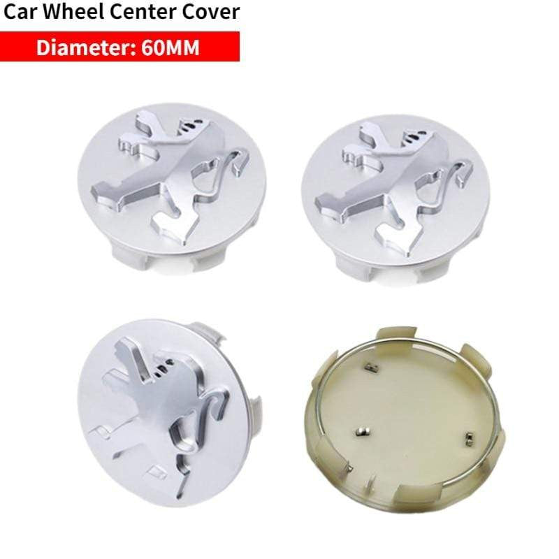 4pcs/set 60mm Car Wheel Center Caps For Peugeot Logo 307 408 207 205 206 407 107 308 4008 507 508 5008 301 Hub Cover Car Styling