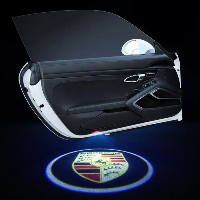 2PCS LED Car Laser Projector HD Welcome Door Trim Lights compatible For Porsche - larahd