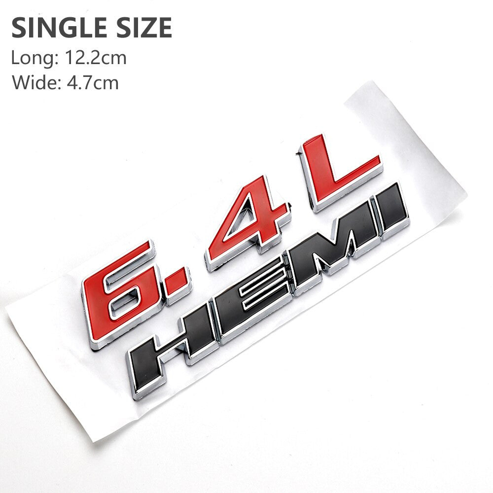 1 pcs ABS HEMI 6.4 392 HEMI Liter Badge Challenger Caliber RAM Badge - larahd