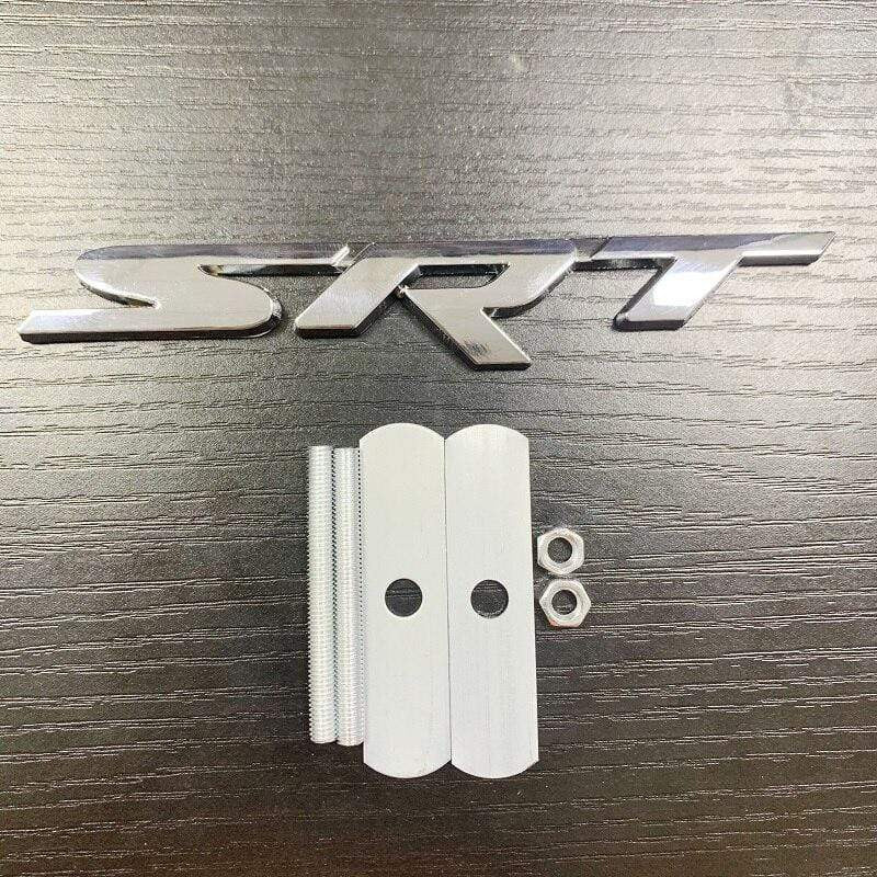 1X Metal Auto Car Styling SRT Front Grill Grille Badge Emblem Sticker Fit For Dodge Charger Challenger - larahd