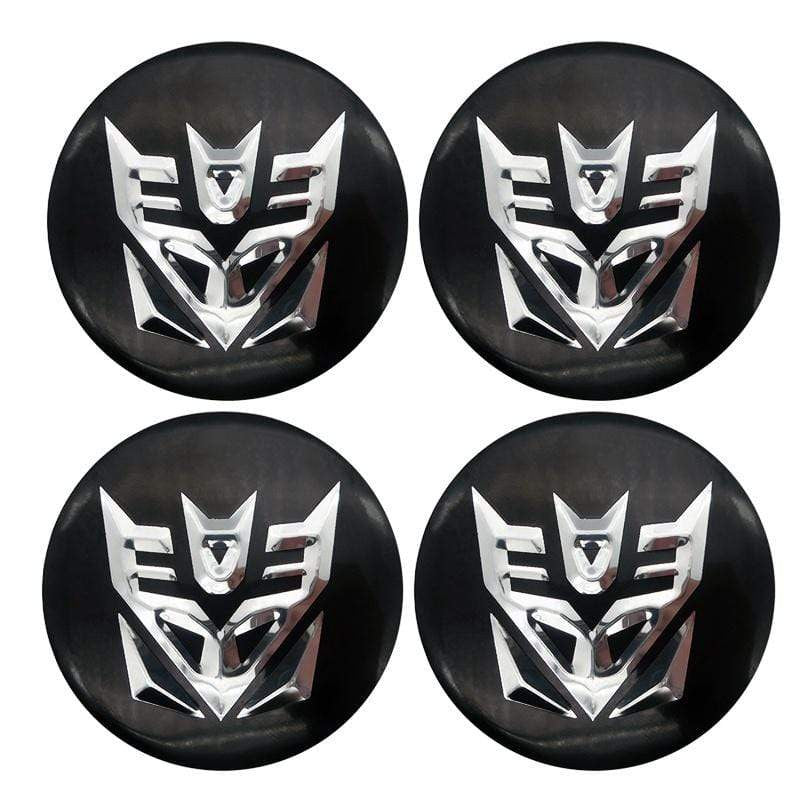 4pcs 56mm Transformers Autobots Decepticons Car Wheel Center Stickers Wheel Center Hub Caps Badge Emblem Decal-Realmancar