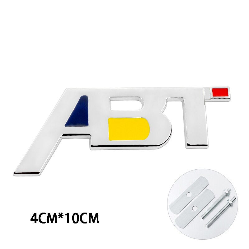 Metal ABT Badge 4Motion Emblem Decals Front Grille Stickers For Audi