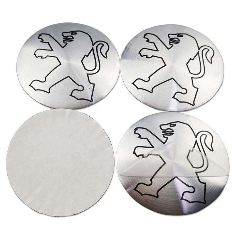 4PCS 56mm Peugeot  Logo Car Wheel Center Hub Cap Sticker Auto Tire Emblem Badge Decal