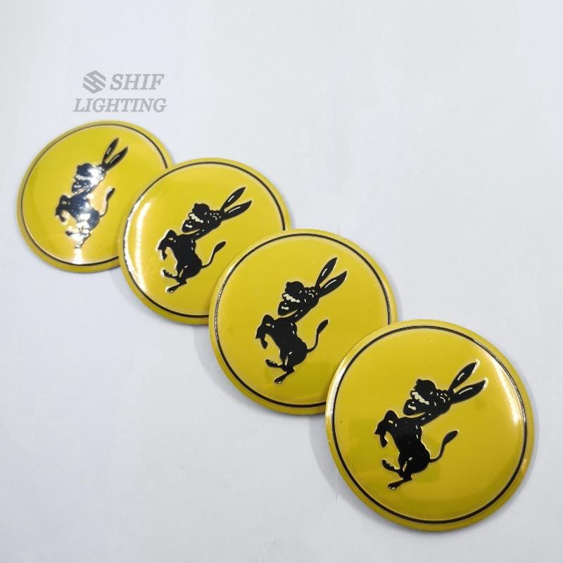 4 X 56mm PORSCHE HORSE Logo Car Auto Decorative Wheel Hub Center Caps Covers Emblem Sticker Decal Badge