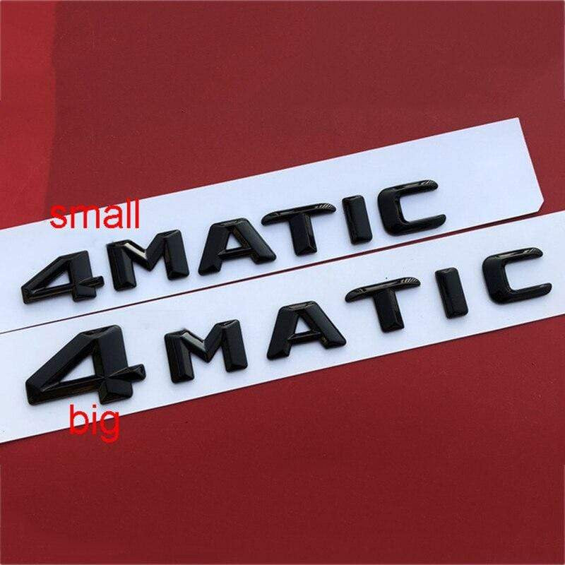 Letter Number Emblem for Mercedes Benz AMG 4MATIC A45 A260 C200L E300L S400L CLA200 Car Styling Trunk Logo Glossy Black 2014-16 - larahd