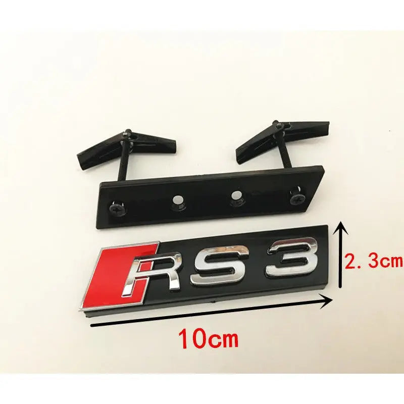 Audi S3 S4 S5 RS3 RS4 RS5 RS6 Front Grill Emblem Hood Grille Badge Nameplate - larahd