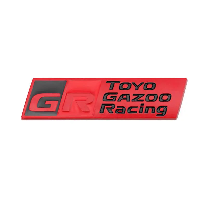 GR Gazoo Racing Badge Front Hood Grille Emblem Decal for Toyota HV YARiS GRMN GR Sport - larahd