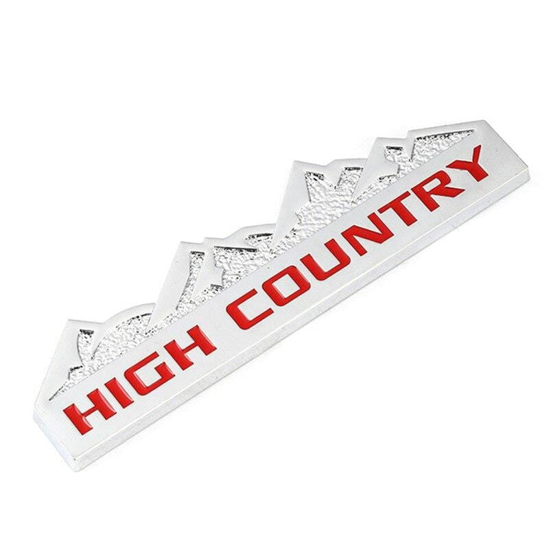 3D Metal HIGH COUNTRY Car Sticker Emblem Badge Decal for Chevrolet Cruze Aveo Captiva Lacetti Niva Orlando Epica Camaro Spark