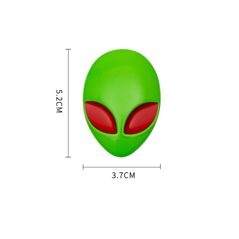 Alien Head UFO Auto Badge Decal Car Emblem Rear Trunk Sticker