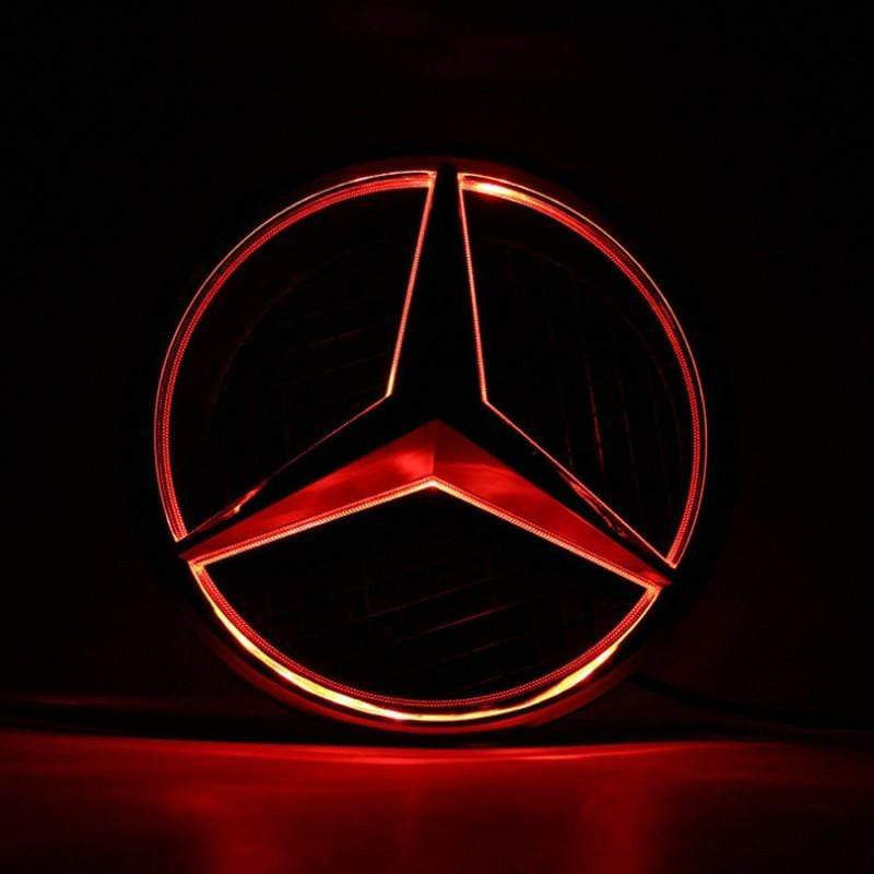 LED  Illuminated Front Light Logo Car Front Grill Grille Star Emblem Badge for Mercedes-Benz