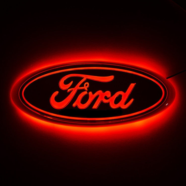 LED Emblem Rear Sticker for Ford Focus Mondeo Front Badge Light Rear Tail Decal - larahd