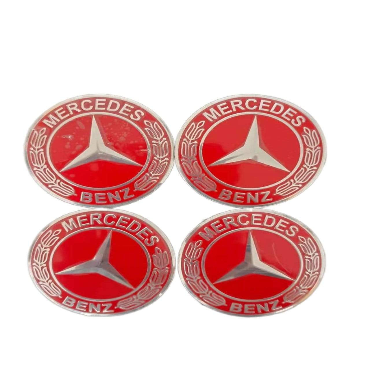 56mm 4PCS Mercedes Benz AMG Apple Tree Brabus Lorinser Car Wheel Center Hub Cap Sticker Emblem Badge Decal - larahd