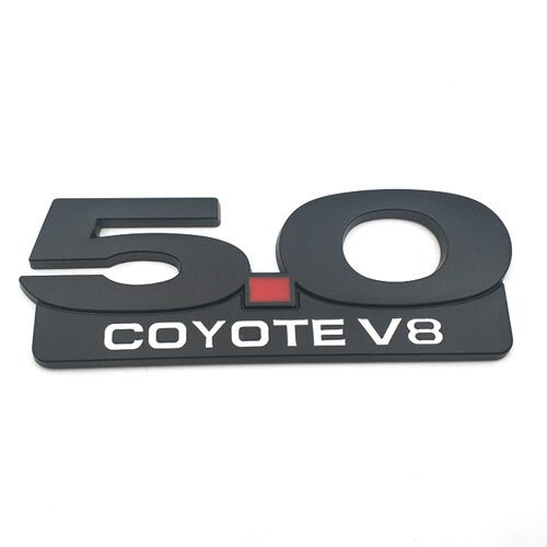 3D Metal Chrome 5.0 COYOTE V8  Badge Sport Car Trunk Emblem Sticker Decal