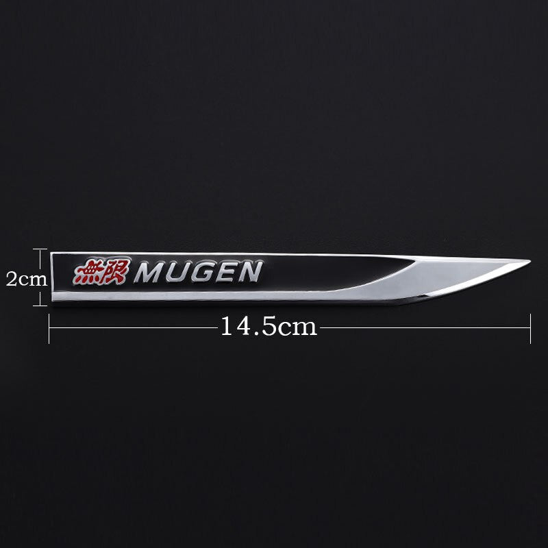 1Pair Metal Stickers Emblem Trunk Badge Decals for Honda Mugen Power