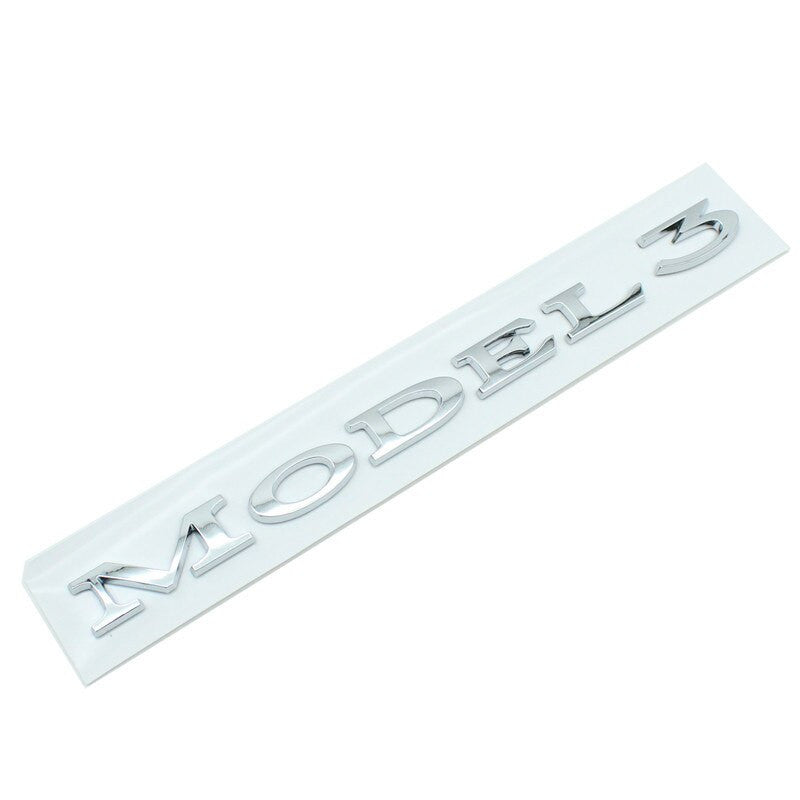 3D Letters Rear Back Trunk Logo ABS Sticker For Tesla Model 3