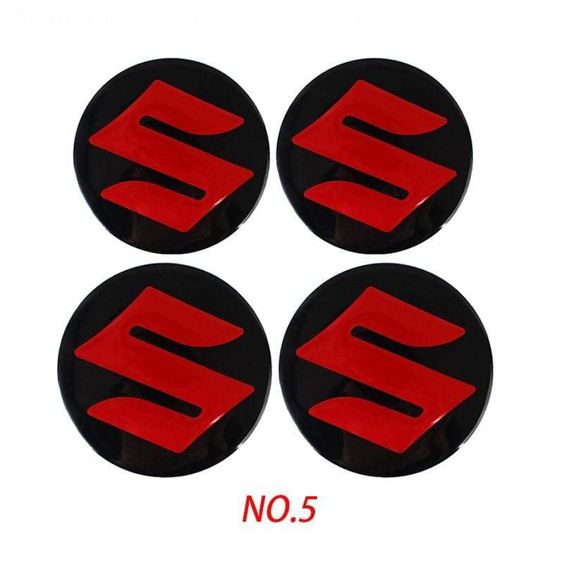 4pcs Car Wheel Center Hub Cap Sticker Cover Metal  56mm Emblem Badge Decal Stickers  Fits Suzuki-Realmancar