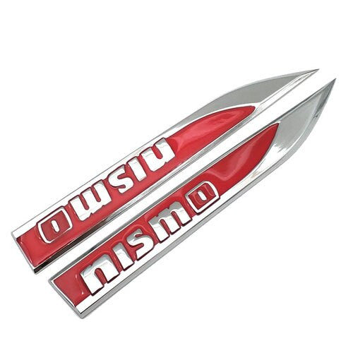 Pair Metal Nismo Emblem Side Wing Door Fender Sticker Decal For Nissan