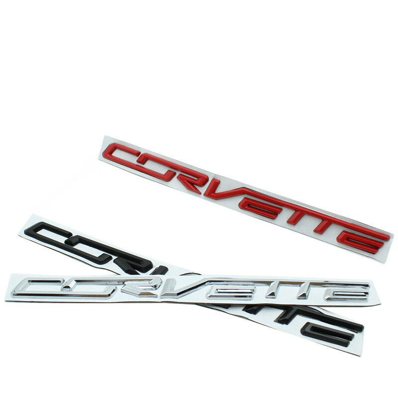 Metal Decals Sticker For Chevrolet Corvette C3 C4 C5 C6 C7 C8 Rear Letters Emblem Badge - larahd