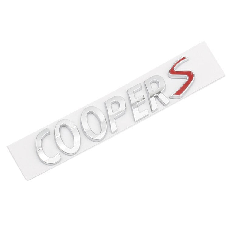 Black Emblem Badge Chrome Cooper S Logo Countryman Clubman For Mini Cooper