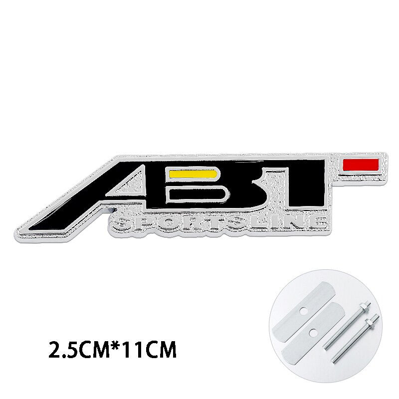 Metal ABT Badge 4Motion Emblem Decals Front Grille Stickers For Audi