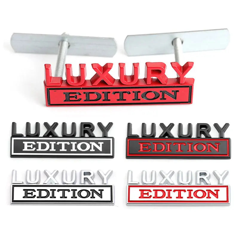 Car Sticker Luxury Edition Badge Emblem Hood Grille for BMW Subaru Mazda Skoda Cadillac - larahd