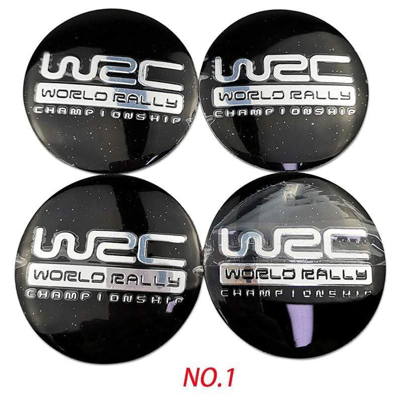 4PCS 56mm WRC World rally championship Car Wheel Center Hub Cap Sticker Auto Tire Emblem Badge Decal-Realmancar