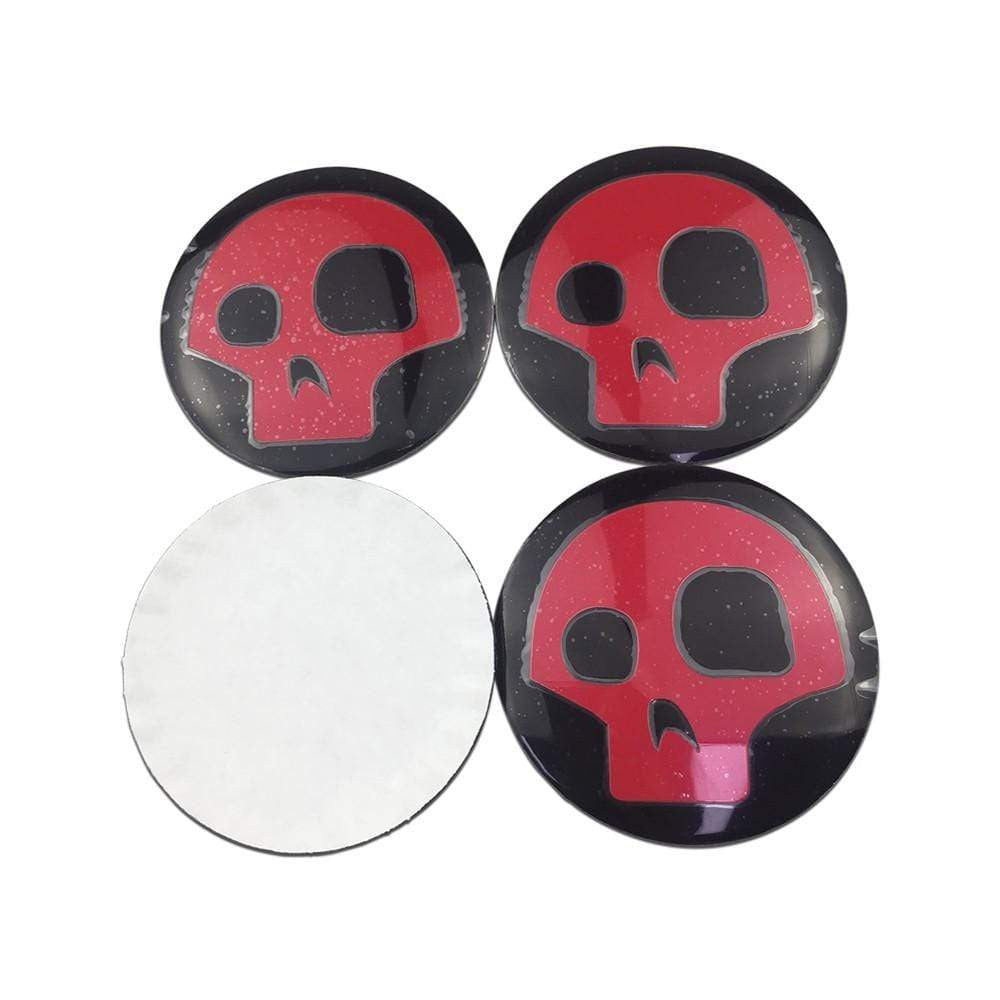 4PCS 56mm Punisher Skull Car Wheel Center Hub Cap Sticker Auto Tire Emblem Badge Decal