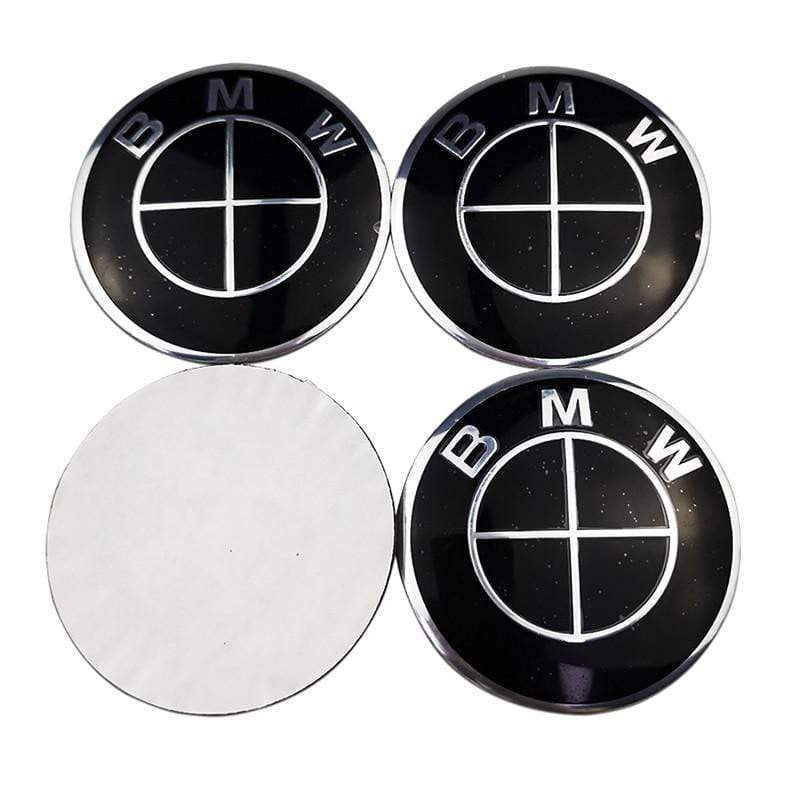 4pcs 56mm Car Rim Wheel Center Hub caps Resin Badge wheel Decal Sticker for BMW - larahd