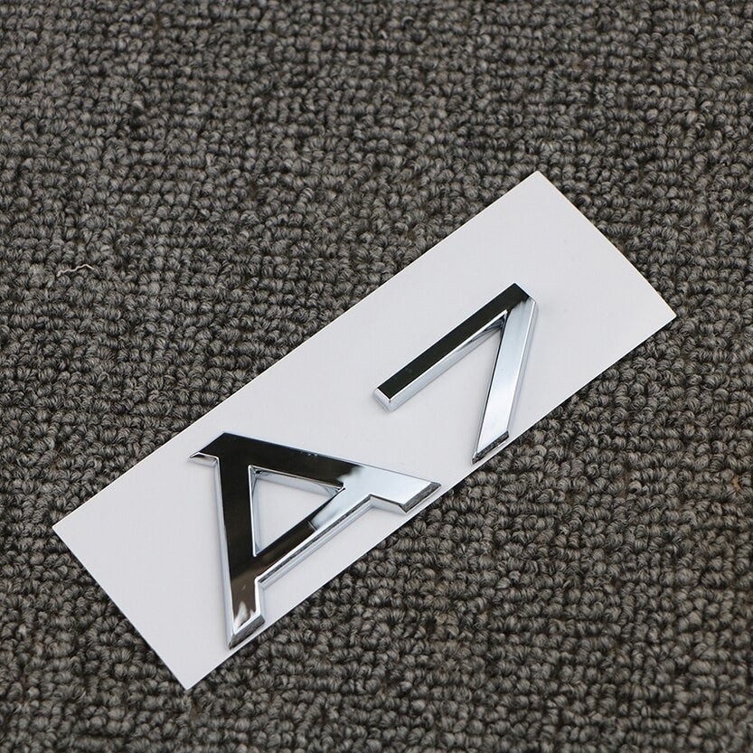 For Audi A3 A4 A5 A6 A7 A8 Q3 Q5 Q7 3.2 3.0T 2.0T 4.2 2.4 3.6 Rear Emblem Badge Sticker - larahd