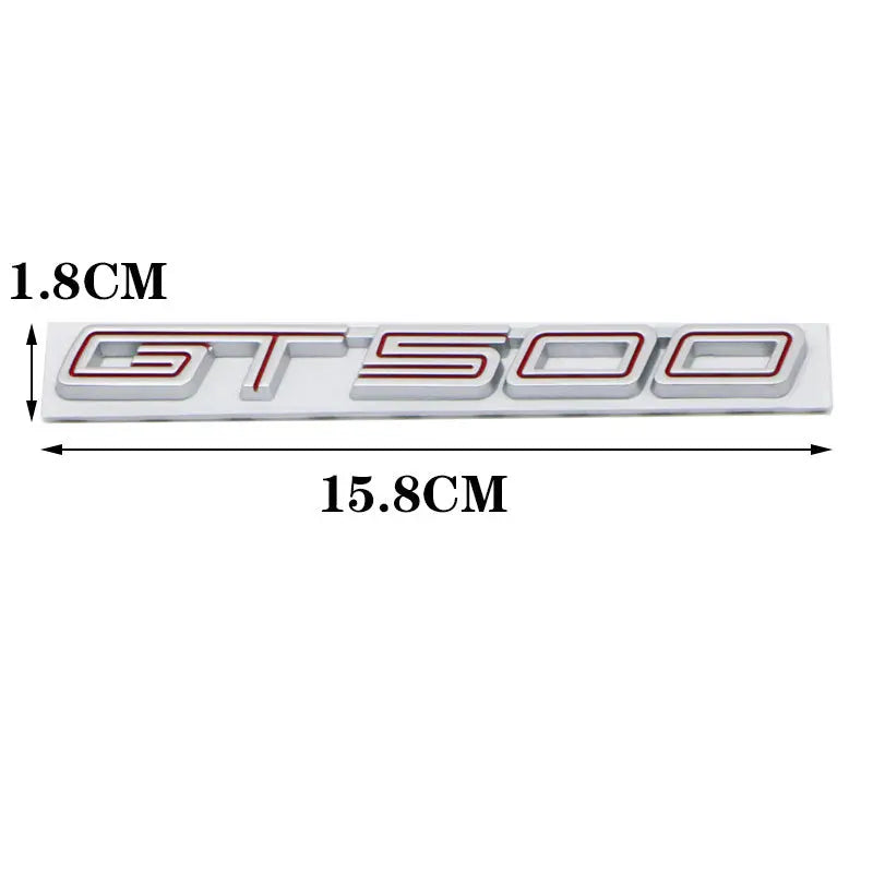 3D Metal GT500 Side Emblem Badge Sticker Rear Trunk Decals for Ford Mustang