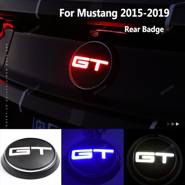 GT Trunk Lid Emblem Rear Led LED Badge Light Lamp for Mustang 2015-2019 - larahd