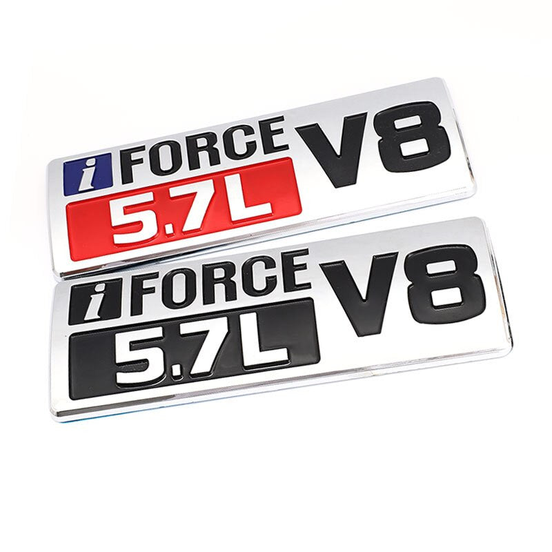 iFORCE 5.7L V8 Stickers Badge Emblem Decals for Toyota Tundra Prado Corolla Highlander