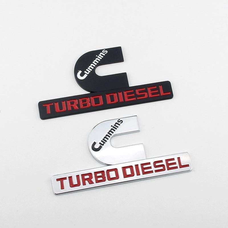 Metal Car Rear Stickers for Dodge CUMMINS Turbo Emblem Journey Caravan Durango Nitro Caliber Jcuv Challenger Auto Accessories - larahd