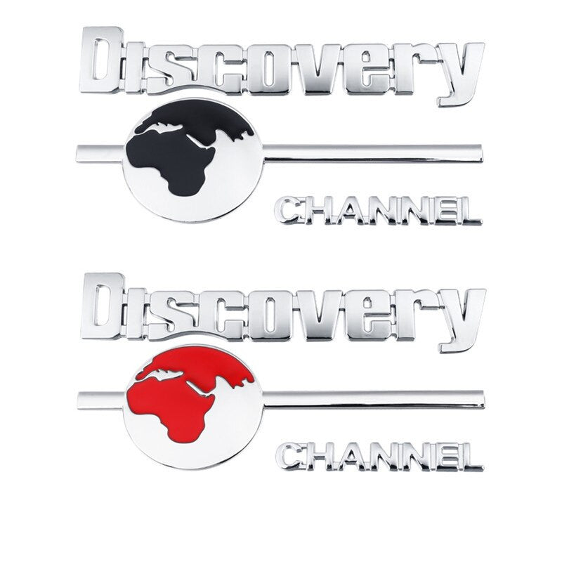 3D Metal Chrome DISCOVERY CHANNEL Logo Car Fender Emblem Badge Decal Sticker - larahd