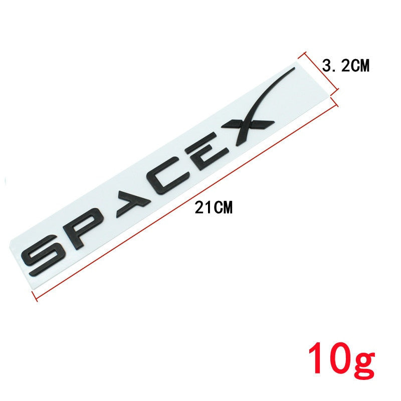 Space X Letter Rear Tail Emblem Sticker Badge Decal For TESLA Model 3 X S