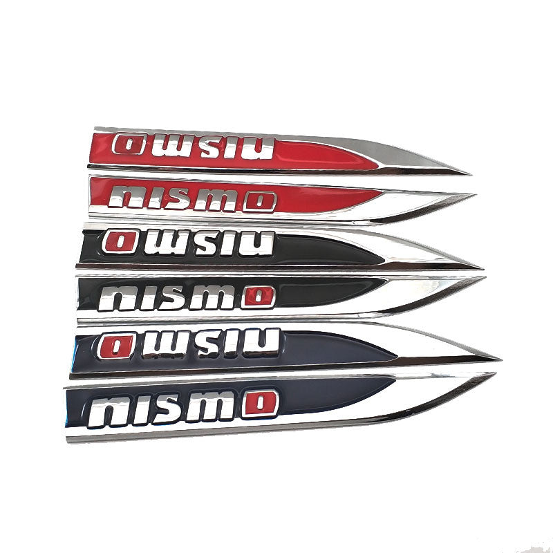 Pair Metal Nismo Emblem Side Wing Door Fender Sticker Decal For Nissan - larahd