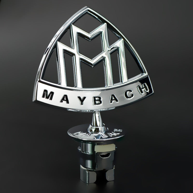 Maybach Front Standing Metal Mark Emblem Bonnet Hood Ornament Rear Badge for Mercedes-Benz - larahd