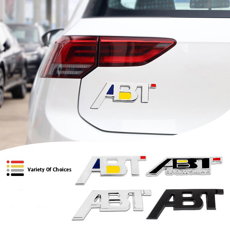 Metal ABT Badge 4Motion Emblem Decals Front Grille Stickers For Audi - larahd