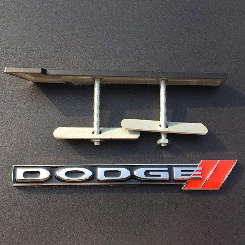 3D Metal Car Styling Front Grille Emblem Sticker for Dodge Charger Challenger Ram Viper Jcuv Caravan Durango SRT Auto Decoration - larahd