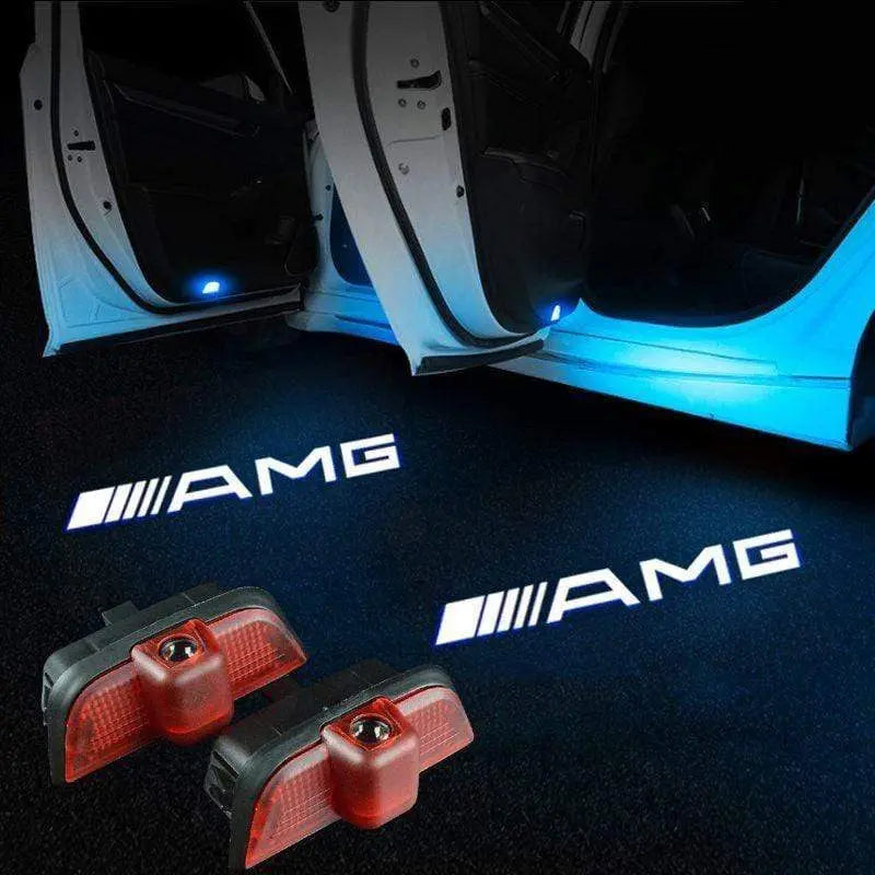 2X Mercedes Shadow Light Logo Door Courtesy LED Projector Ghost Laser for Mercedes-Benz - larahd