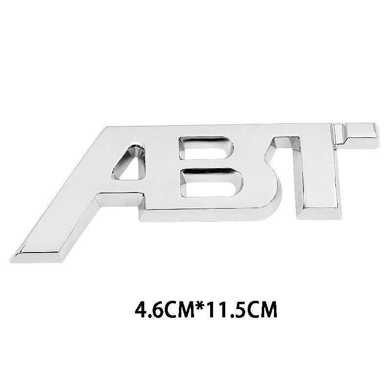 Metal ABT Badge 4Motion Emblem Decals Front Grille Stickers For Audi - larahd