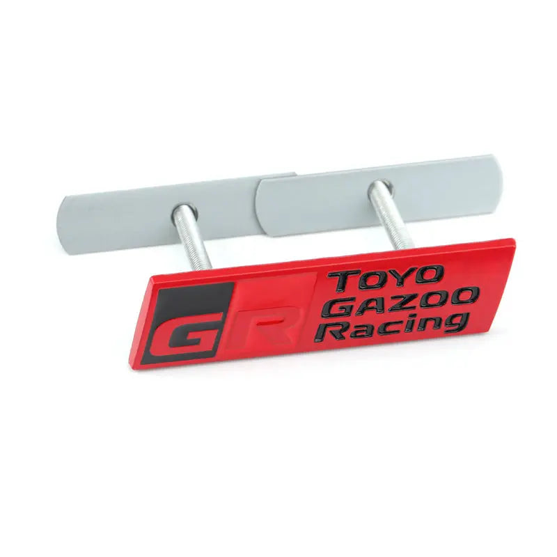 GR Gazoo Racing Badge Front Hood Grille Emblem Decal for Toyota HV YARiS GRMN GR Sport