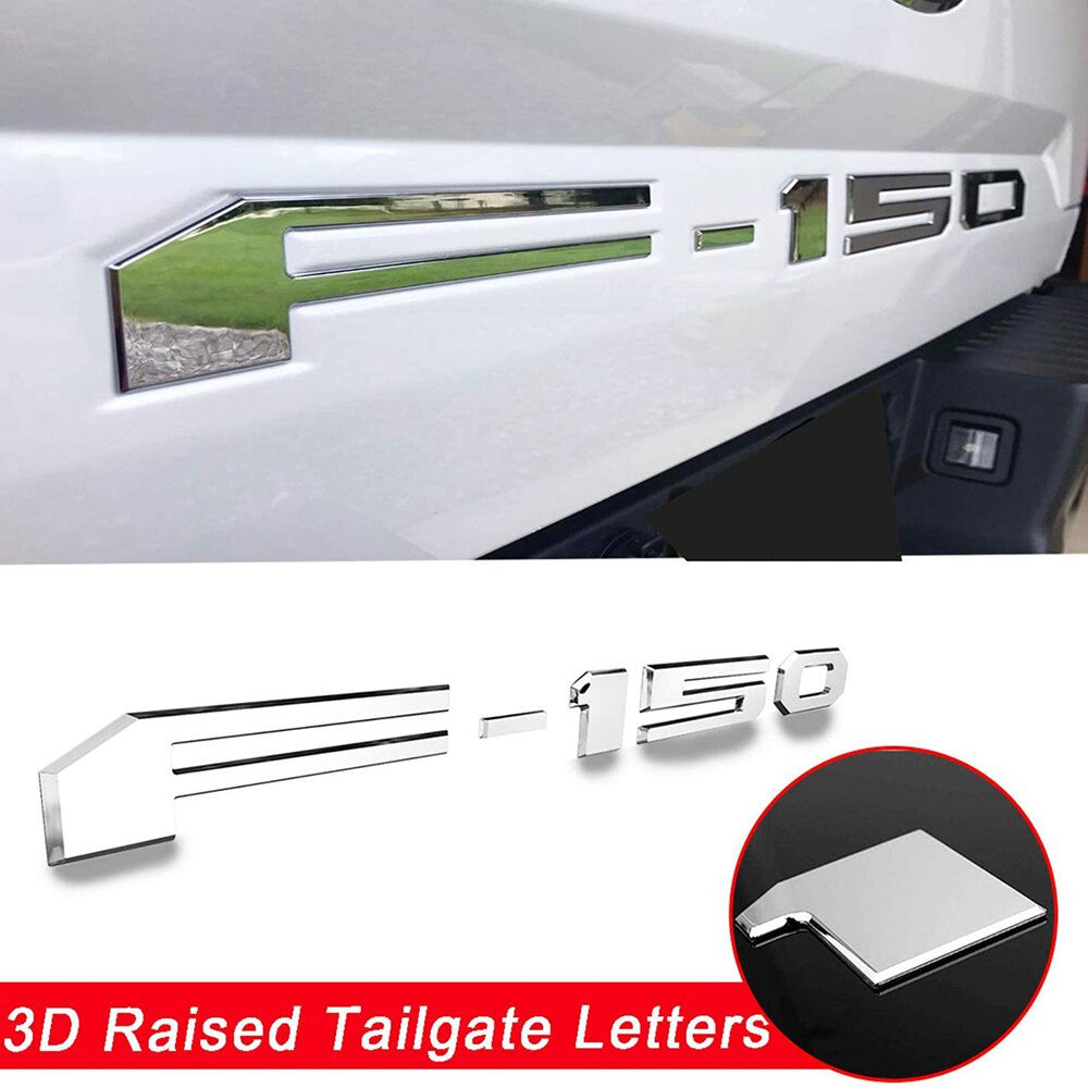 F150 Rear Trunk Tailgate Inserts Letters 3D Emblem Badge For Ford 2021 - larahd