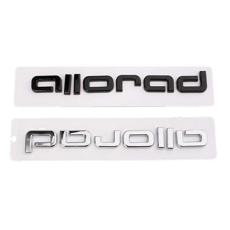 3D ABS Audi Allroad Chrome Decal Sticker For A4 B9 A6 C5 C7 C8 Badge Emblem - larahd