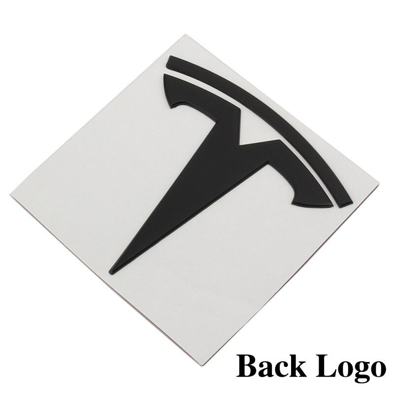 Metal Alloy Front Hood & Rear Tesla Emblem T Logo Badge For Tesla Model 3 - larahd