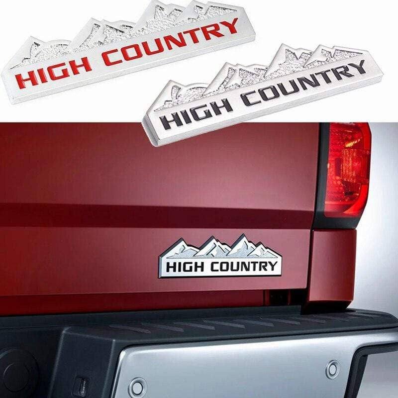 3D Metal HIGH COUNTRY Car Sticker Emblem Badge Decal for Chevrolet Cruze Aveo Captiva Lacetti Niva Orlando Epica Camaro Spark - larahd