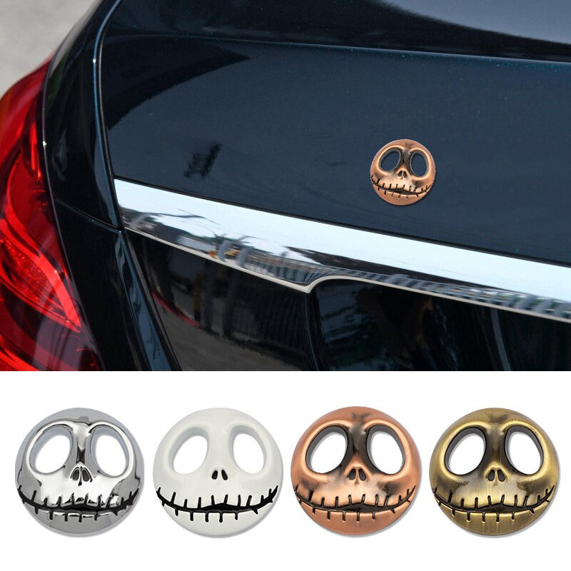 Punisher 3D Skull Metal Sticker Fuel Tank Badge Emblem - larahd